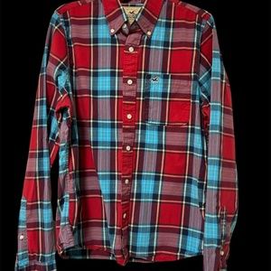 Hollister youth XL plaid long sleeve shirt